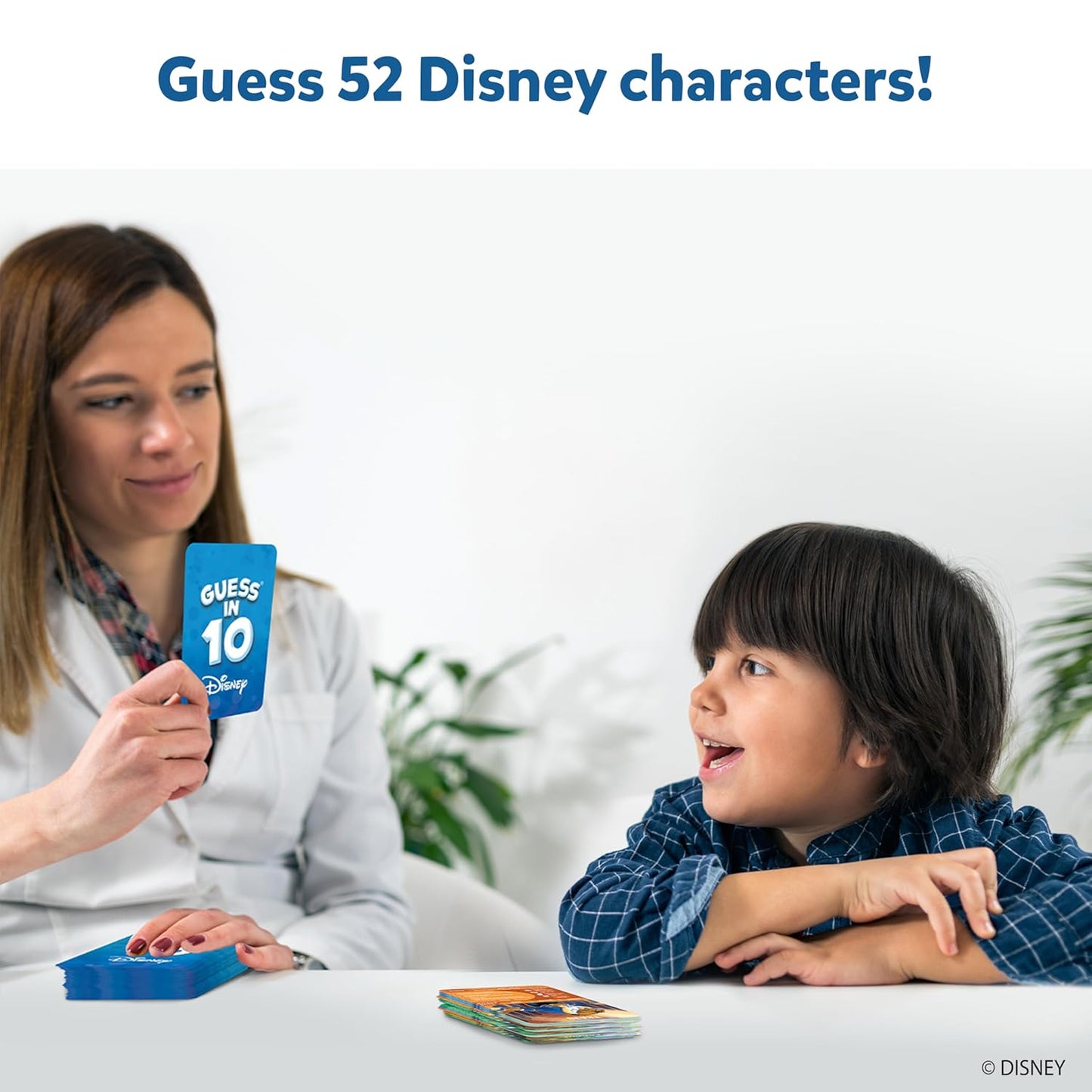 Skillmatics Guess in 10 Disney, Card Game for Girls, Boys, Kids, Teens, Adults, Who Love Cinderella, Mickey Mouse, Moana, Gifts for Ages 6, 7, 8, 9 and Up(PACK OF 5)