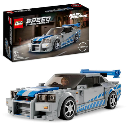 LEGO Speed Champions 76917 2 Fast 2 Furious Nissan Skyline GT-R R34 Car, 319 Pieces, 9+