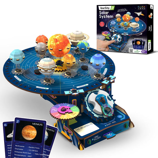 Smartivity DIY Solar System Kit | Gear-Driven Working Model of Planets | Birthday Gift for Boys & Girls 8-14 YearsI Build, Rotate & Explore Astronomy | Learn Solar System & Science Facts(PACK OF 6)