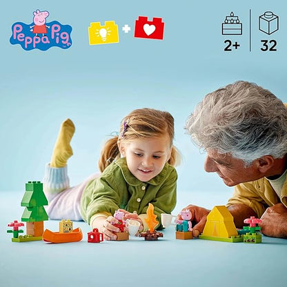 LEGO DUPLO Peppa Pig Camping Trip Building Playset with Canoe Toy 10452
