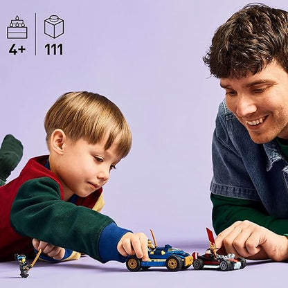 LEGO NINJAGO Rogue vs. Drix Race Car Duel Ninja Toy Playset 71840