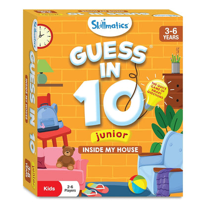 Skillmatics Card Game - Guess in 10 Junior Inside My House, Quick Game of Smart Questions, Gifts & Fun Learning for Ages 3 to 6(PACK OF 5)