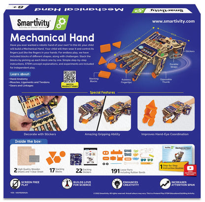 Smartivity Robotic Mechanical Hand Toy for Kids 8-10-12-14 Years Old(PACK OF 6)