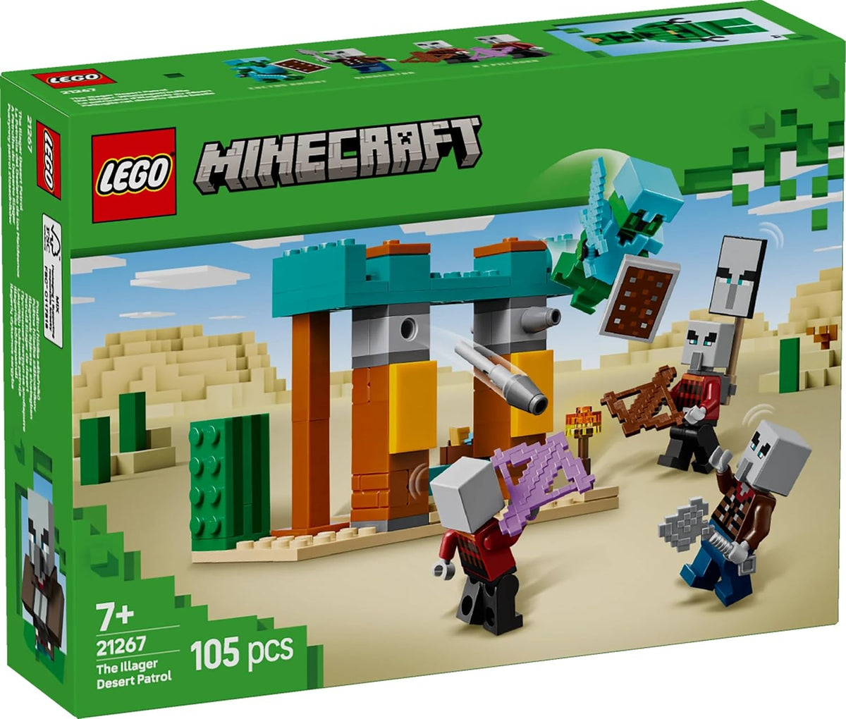 LEGO Minecraft 21267 The Illager Desert Patrol Battle Playset, 105 Pieces, 7+