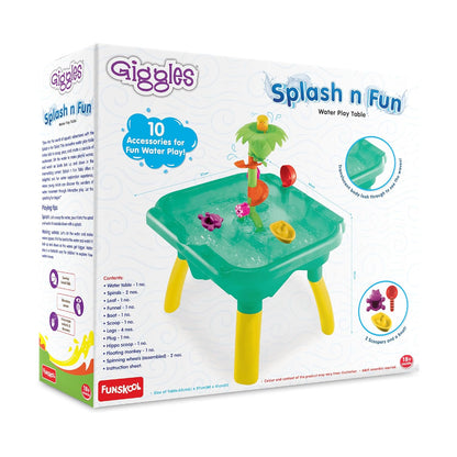 Kid Giggles Splash N Fun Water Play Table, 10 Accessories for Water Fun Play, Ideal for Pre-Schoolers, Multi-Colour.(PACK OF 2)