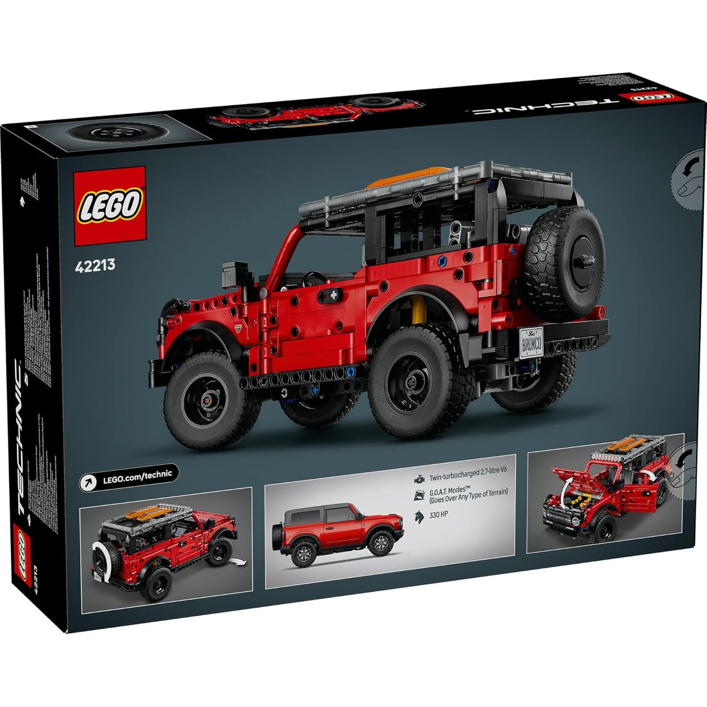 LEGO Technic Ford Bronco SUV Model Car Kit, STEM Building Set 42213