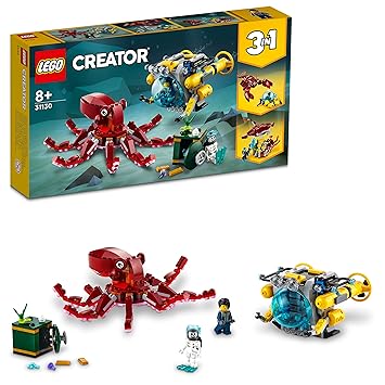 LEGO Creator 3in1 Sunken Treasure Mission 31130 Building Kit (522 Pcs),Multicolor