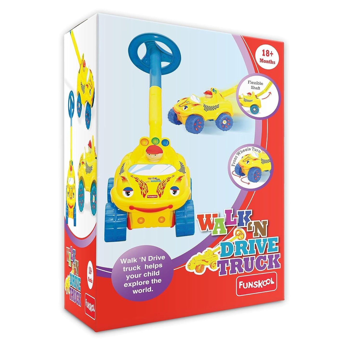 Giggles Walk N Drive Truck, Fun & Development Toy for Babies, Encourage Walking in Infants (PACK OF 4)