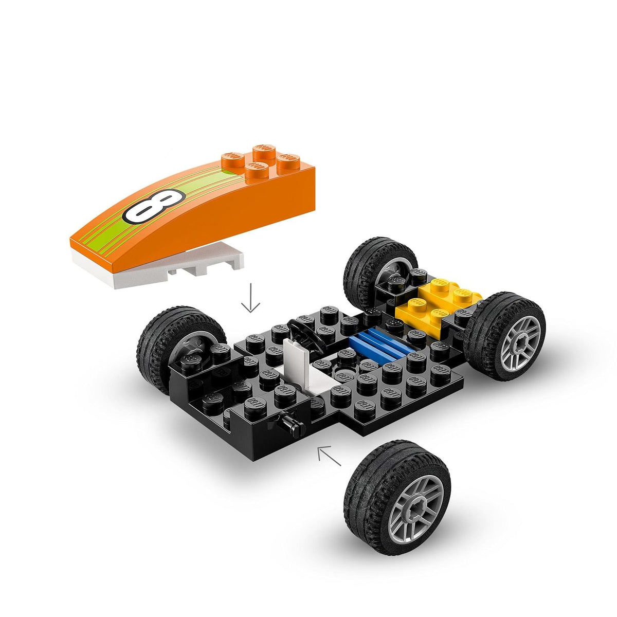 LEGO City 60322 Race Car Racing Playset with Driver Minifigure, 46 Pieces, 4+