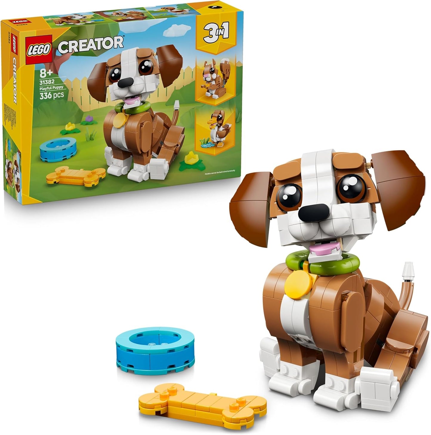 LEGO Creator 3in1 Cute Animals: Playful Puppy Dog Toy  31382