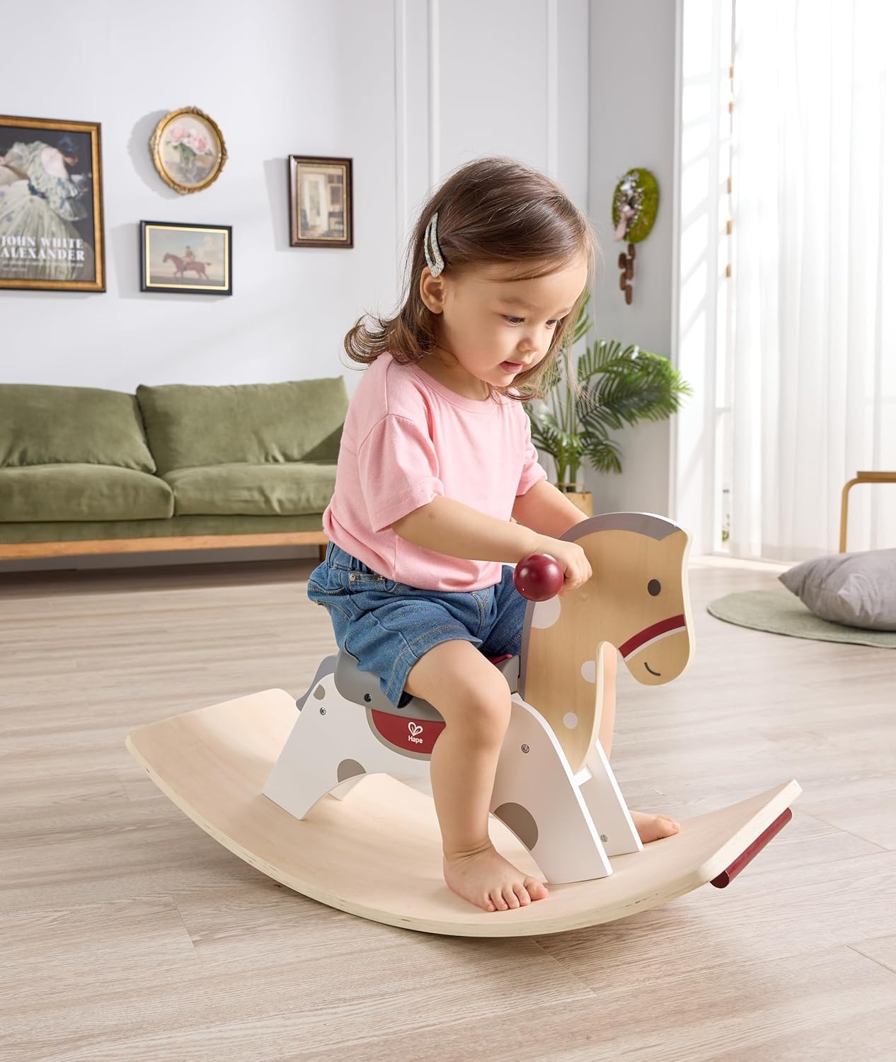Hape 2 in 1 Rocking Horse, Rocking Horse and Balance Board, Ages 12 Months and Up