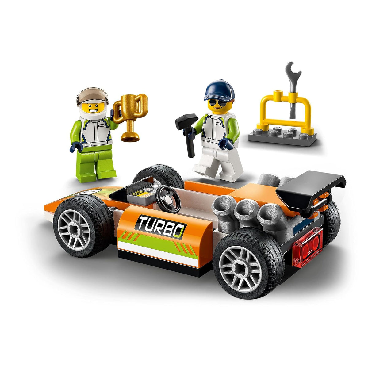 LEGO City 60322 Race Car Racing Playset with Driver Minifigure, 46 Pieces, 4+