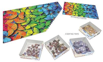 Frank Rainbow Flutter Jigsaw Puzzle for Adults | 1000 Piece Jigsaw Puzzles