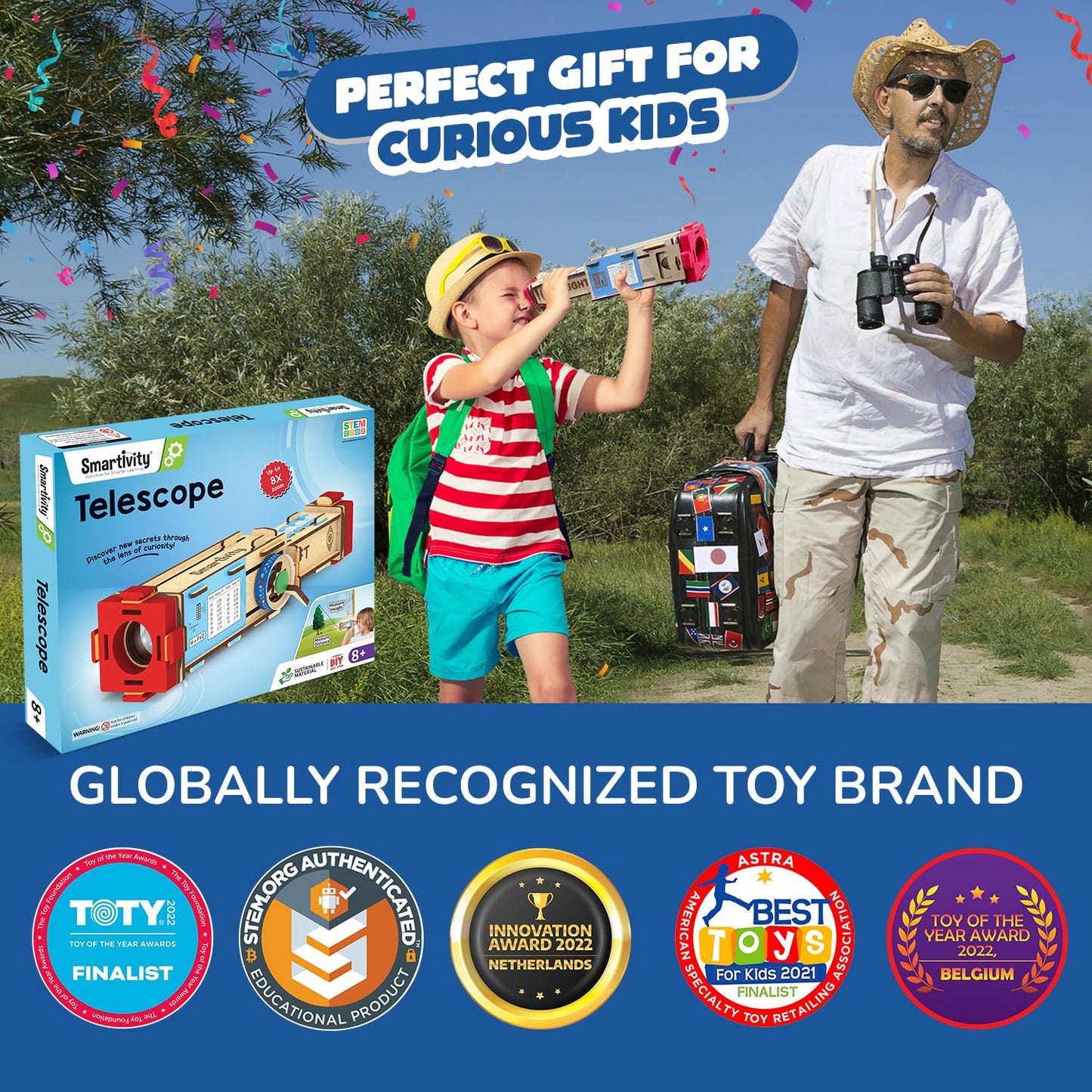 Smartivity Telescope Toy for Kids Age 8, 9, 10, 11, 12, 13, 14 Years Old | Measure Height & Distance | Birthday Gift for Boys & Girls(PACK OF 6)