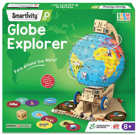 Smartivity Interactive Globe Model for Kids 8-14 Years Old | Build Your Own Globe with 1000+ Facts About Animals, Monuments, Places I Birthday Gift for Boys...(PACK OF 6)