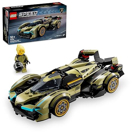 LEGO Speed Champions Lamborghini Lambo V12 Vision GT Super Car 76923 Building Blocks Toys for 10+ Gift for Boys and Girls