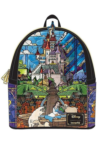 Loungefly Disney Princess Castle Series Belle Womens Double Strap Shoulder Bag