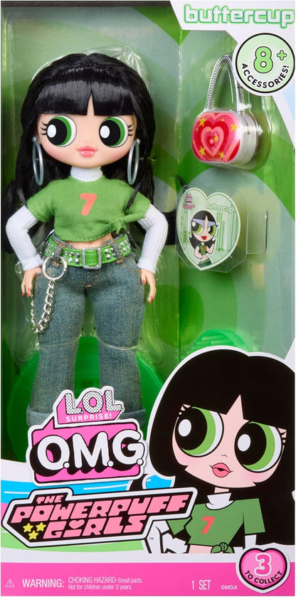 L.O.L. Surprise! OMG The Powerpuff Girls Doll - Buttercup - Includes 1 Doll, Blind Packaging, Comes with Suit and Accessories, Collect All 3