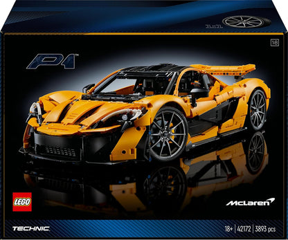 LEGO Technic McLaren P1 Hypercar Set for Adults 42172 Building Blocks for 18+ Gift