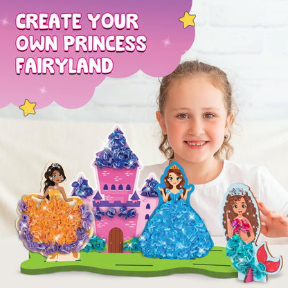 Smartivity Art & Craft Kit - Poke Art Princess Wonderland for Kids Ages 4, 5, 6, 7, 8, 9, 10 Years Old, Create 5 Princesses, 2 Castles & Unicorn, Smart Birthday Gift for Girls & Boys, Fun Activity Kit(PACK OF 6)