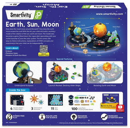 Smartivity Earth-Sun-Moon Space Toy for Kids 8-10-12-14 Years Old | Interactive 3D Model Kit I Birthday Gift for Boys & Girls(PACK OF 6)