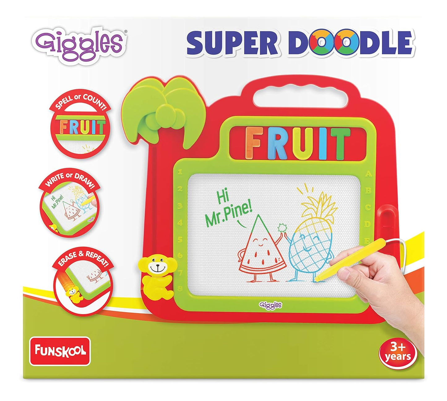 Giggles Super Doodle, Multicolour Erasable Magic Slate (PACK OF 6)