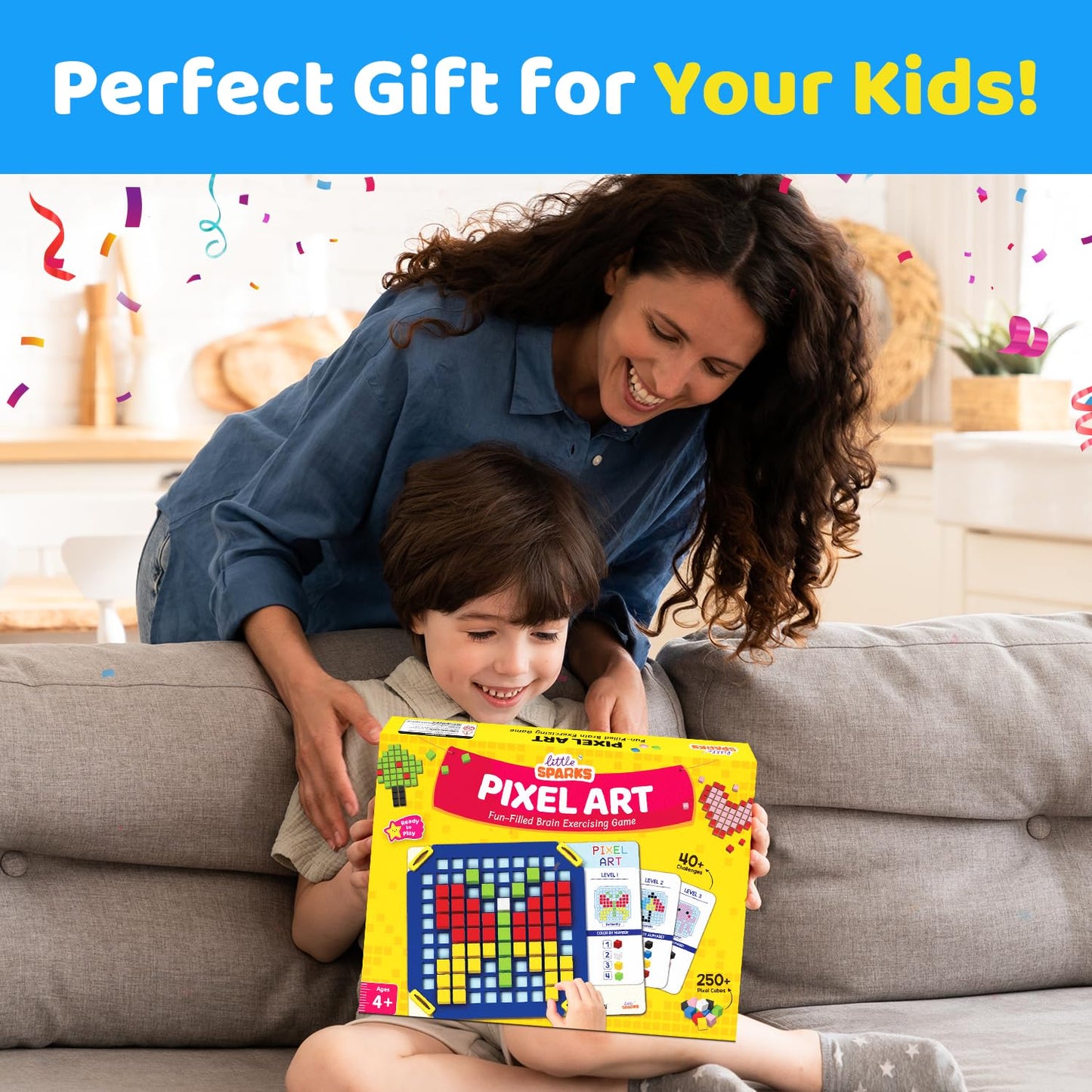 Smartivity Pixel Art Puzzle - Educational Toy for Kids 4-8 Years I Build 40+ Creative Brain Puzzles - Jelly Fish, Car, Boat, Umbrella, Flower etc. I Birthday Gift for Boys & Girls 4-8 Years(PACK OF 6)