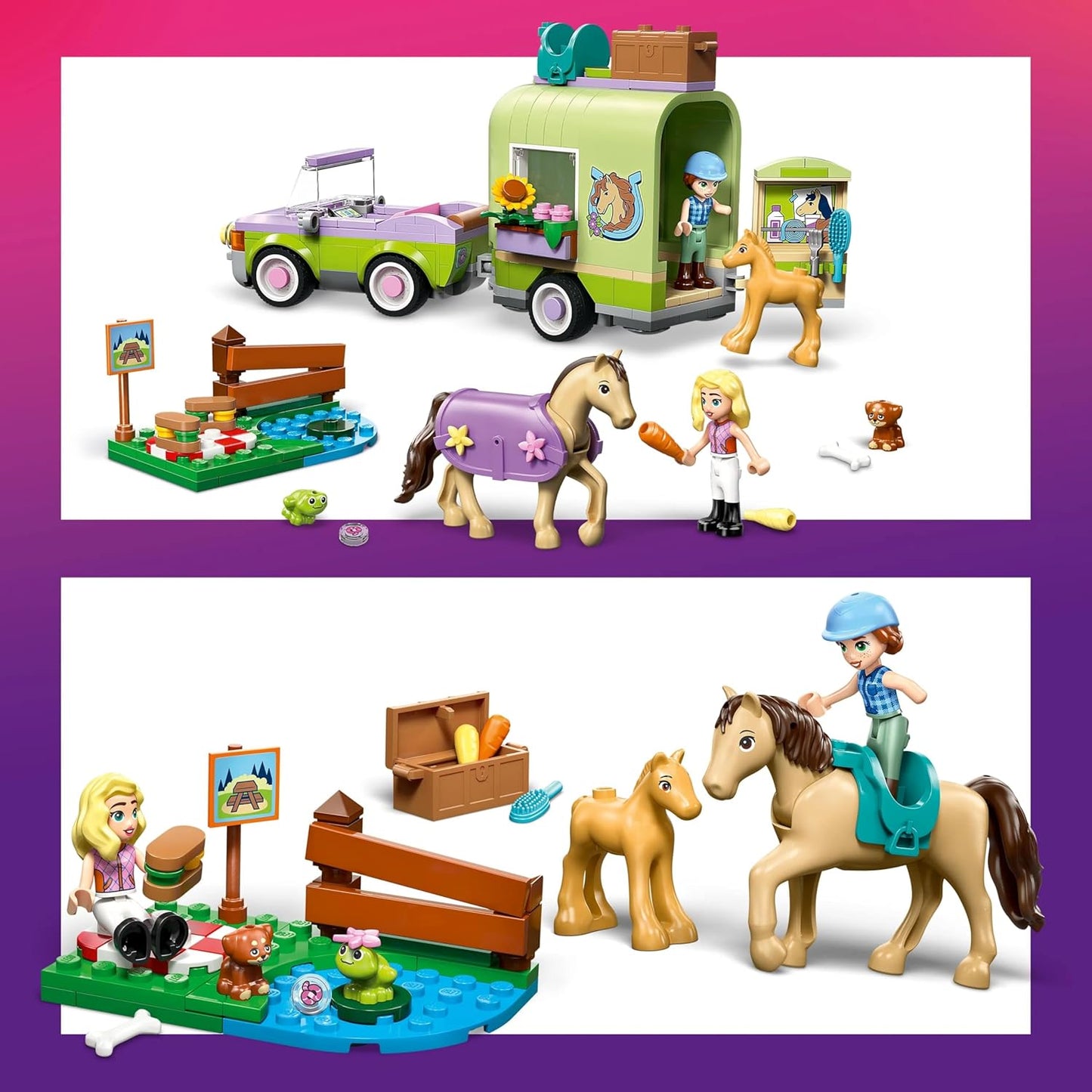 LEGO Friends Horse & Baby Foal Trailer Toy  42695