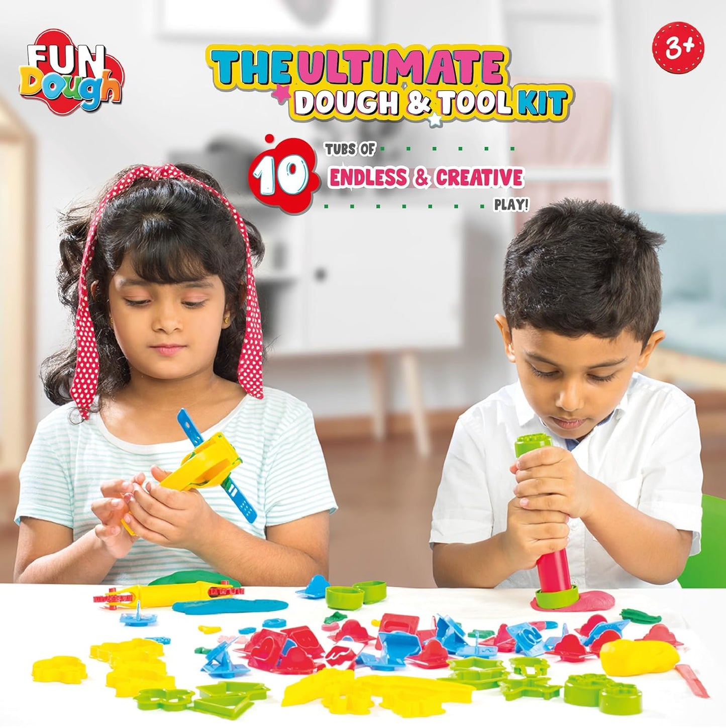 Fundough The Ultimate Dough & Tool Kit, Play Set for Kid (PACK OF 4)