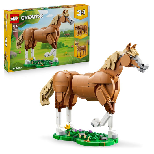 LEGO Creator 3in1 Beautiful Horse Toy Animal Building Set 31166