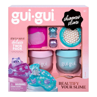 GUI GUI Slime Kit Shimmer Deluxe 2-Pack, Iridescent Slimes