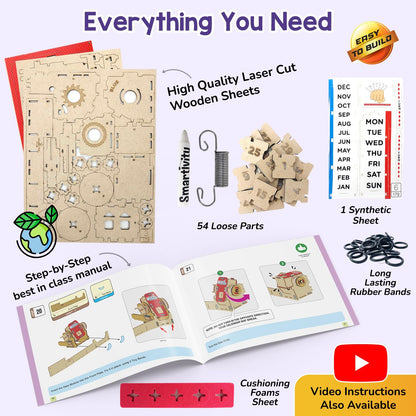 Smartivity DIY Infinity Calendar & Stationary Organizer for Kids Age 8-9-10-11-12-13-14 Years | Birthday Gift for Girls & Boys