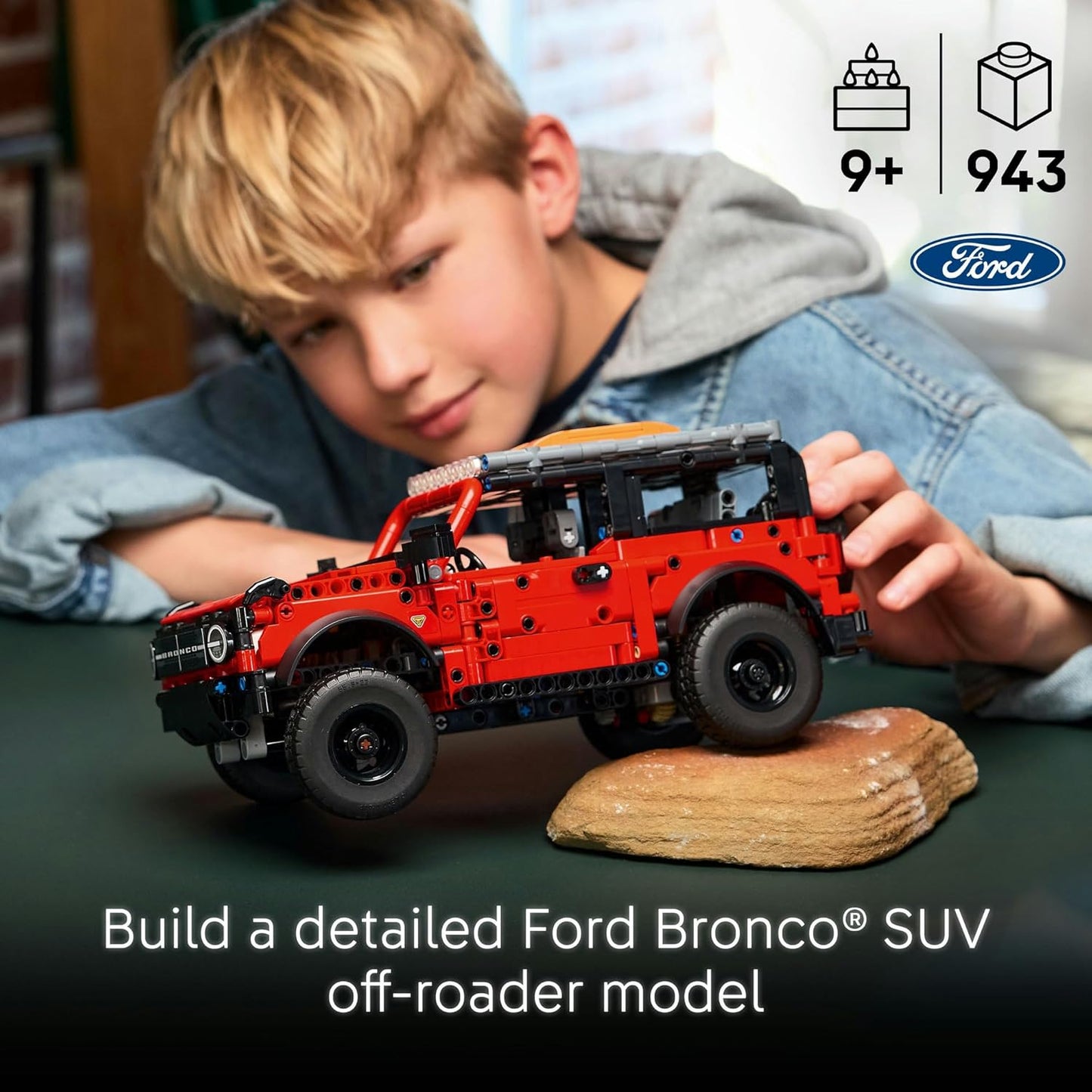 LEGO Technic Ford Bronco SUV Model Car Kit, STEM Building Set 42213