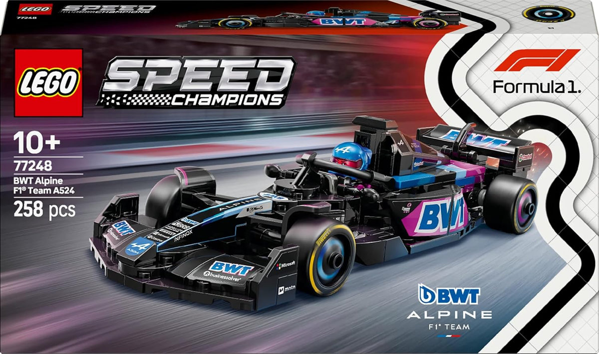 LEGO Speed Champions 77248 BWT Alpine F1 Team A524 Race Car, 258 Pieces, 10+