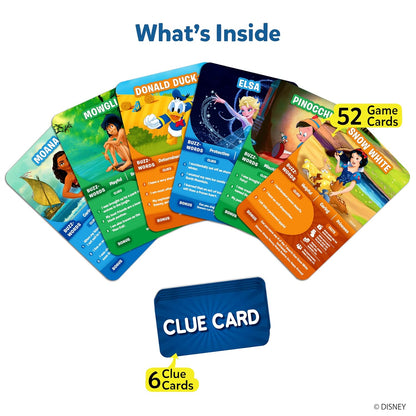 Skillmatics Guess in 10 Disney, Card Game for Girls, Boys, Kids, Teens, Adults, Who Love Cinderella, Mickey Mouse, Moana, Gifts for Ages 6, 7, 8, 9 and Up(PACK OF 5)