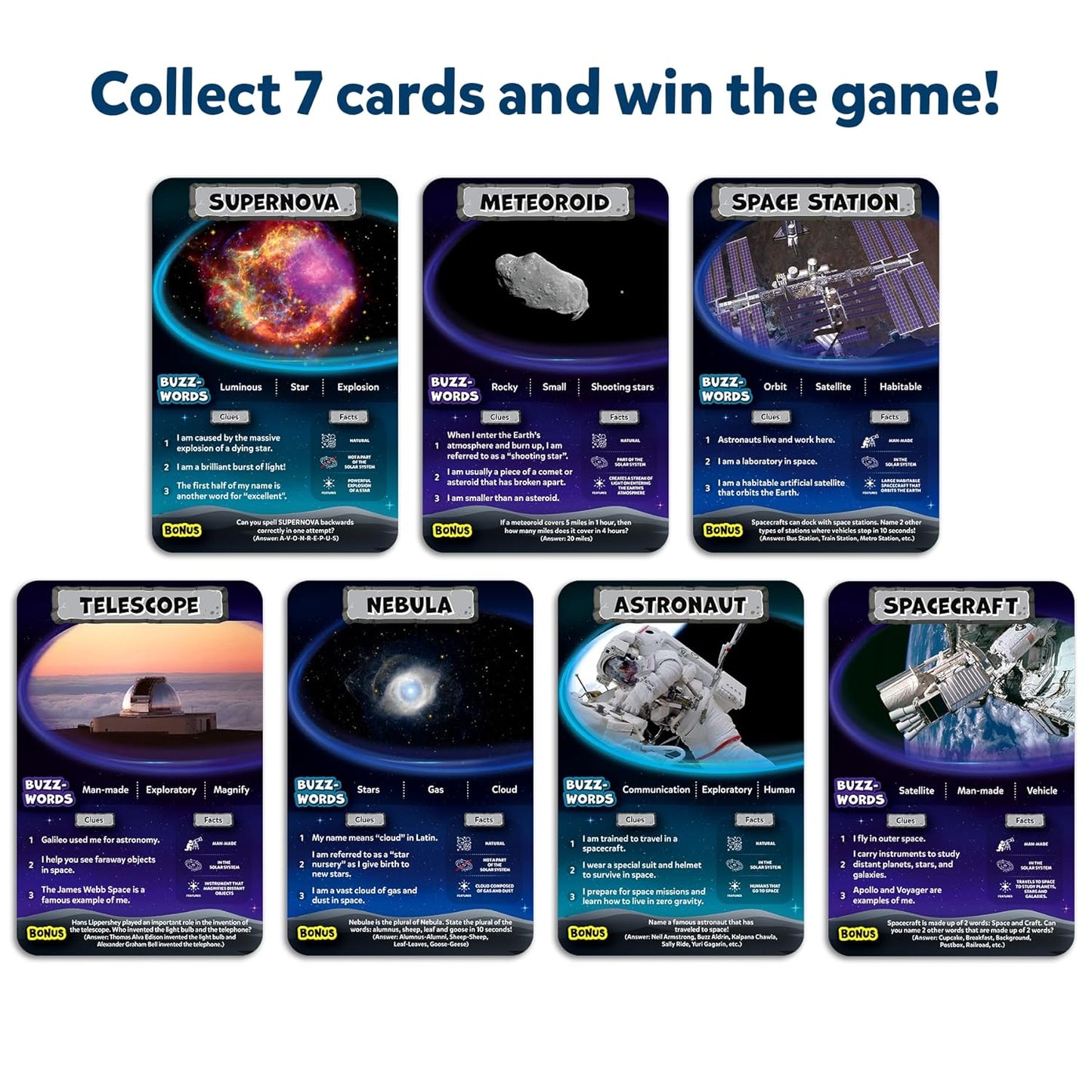 Skillmatics Guess in 10 NASA Space, Perfect for Boys, Girls, Kids & Families Who Love Card Games, Educational Toys, Travel Games, Gifts for Ages 8, 9, 10 and Up(PACK OF 5)