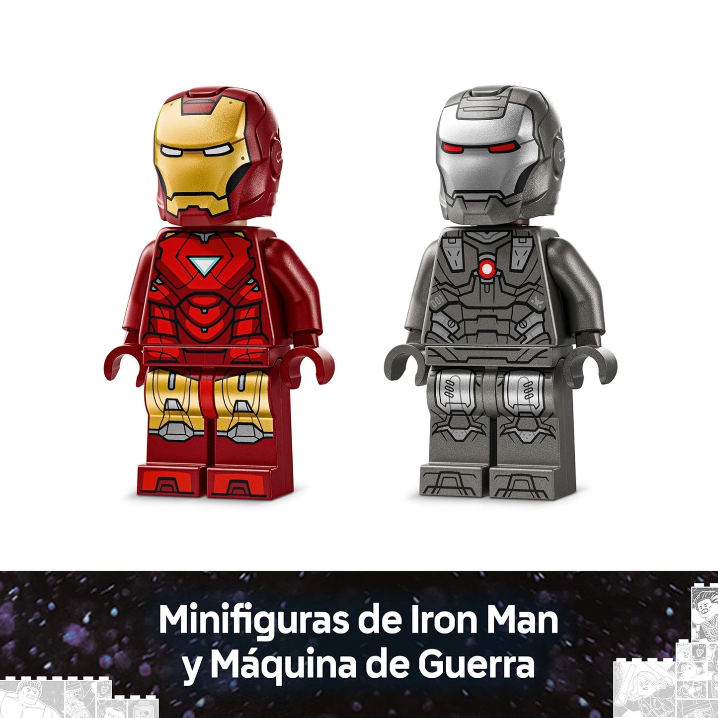 LEGO Marvel Iron Man & War Machine vs. Hammer Drones Building Toy 76320 Building Blocks Toys for 7+ Gift for Boys and Girls