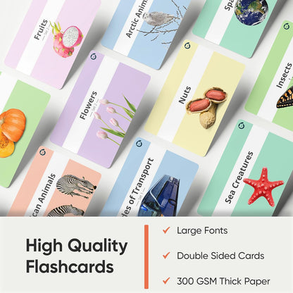 Curious Cub 13 in 1 Brain Boosting Flash Cards for Babies & Infants | Flash Cards for 1 Year Old to 3 yrs |Set of 180 Extra Large Flashcards for Visual Stimulation & Early Brain Development