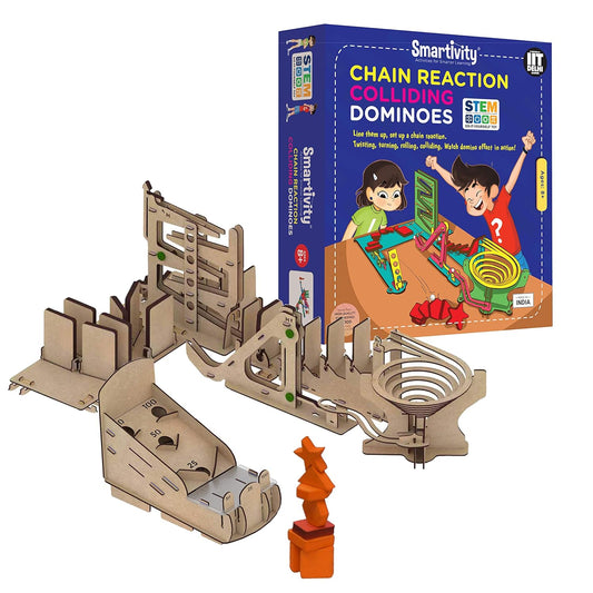 Smartivity Chain Reaction Colliding Dominoes STEM Educational DIY Fun Toys, Educational & Construction based Activity Game for Kids 8 to 14, Gifts for Boys & Girls(PACK OF 6)
