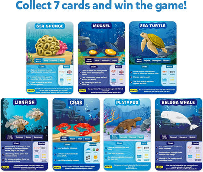 Skillmatics Card Game - Guess in 10 Underwater Animals, Gifts for 8 Year Olds and Up, Quick Game of Smart Questions, Fun Family Game(PACK OF 5)