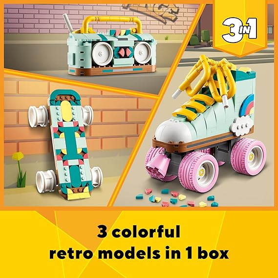 LEGO Creator Retro Roller Skate with Mini Skateboard and Boom Box 31148