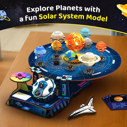 Smartivity DIY Solar System Kit | Gear-Driven Working Model of Planets | Birthday Gift for Boys & Girls 8-14 YearsI Build, Rotate & Explore Astronomy | Learn Solar System & Science Facts(PACK OF 6)