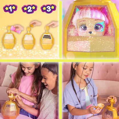 Vip Pets Celebripets | Mini Surprise Dog Doll Inspired by Real Stars with Extra Long Hair 30 cm for Styling and 10 Accessories - Toy for Girls and Boys Over 3 Years