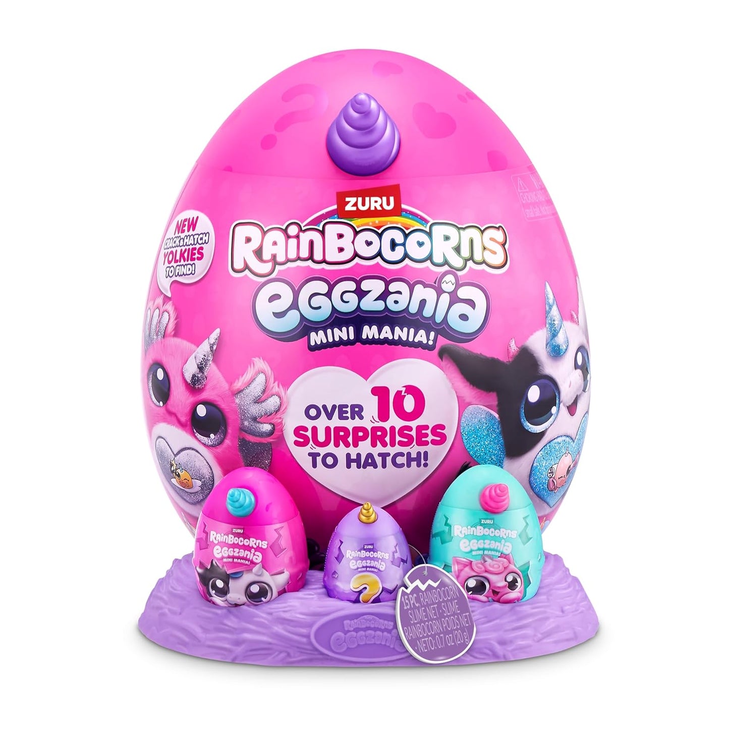 Rainbocorns Zuru Eggzania Mini Mania Animal Zebra Colour