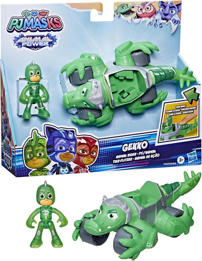 PJ Masks Animal Power Gekko Animal Rider Deluxe Vehicle Preschool Toy, Power Lizard Toy with Gekko Action Figure, Ages 3 and Up