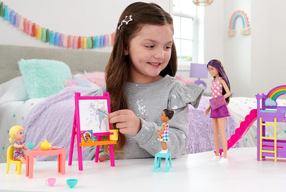 Barbie Skipper Babysitters Inc.™ Ultimate Daycare Playset with 3 Dolls, Furniture & 15+ Accessories, Includes Bunk Beds & Color-Change Easel HND18