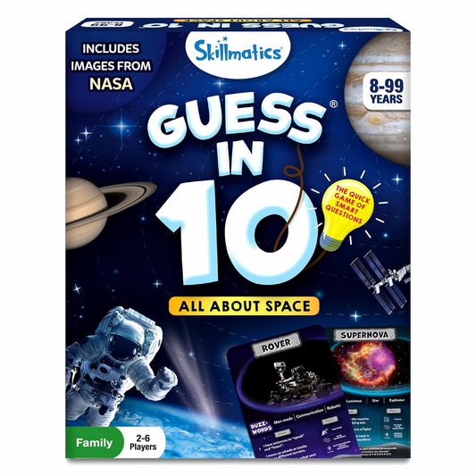 Skillmatics Guess in 10 NASA Space, Perfect for Boys, Girls, Kids & Families Who Love Card Games, Educational Toys, Travel Games, Gifts for Ages 8, 9, 10 and Up(PACK OF 5)
