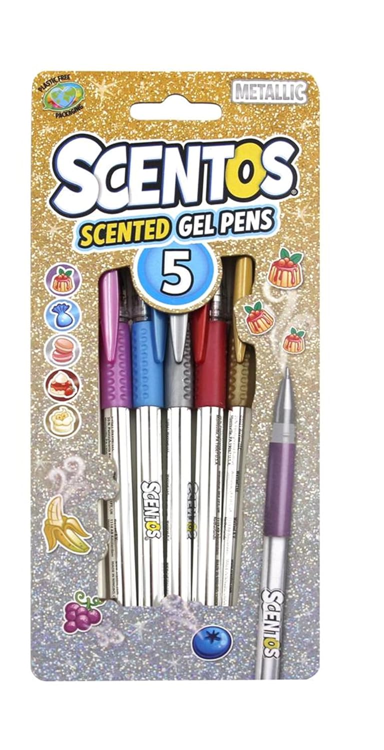 Scentos Scented Metallic Gel Pens (PACK OF 12)
