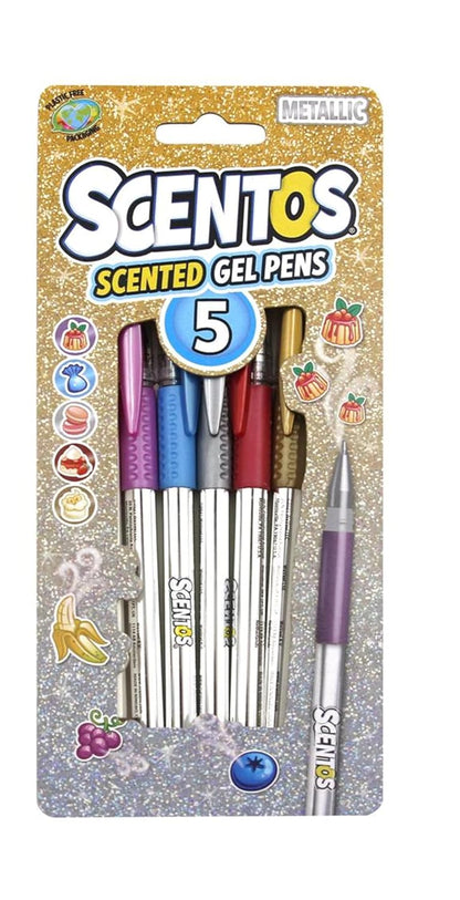 Scentos Scented Metallic Gel Pens (PACK OF 12)