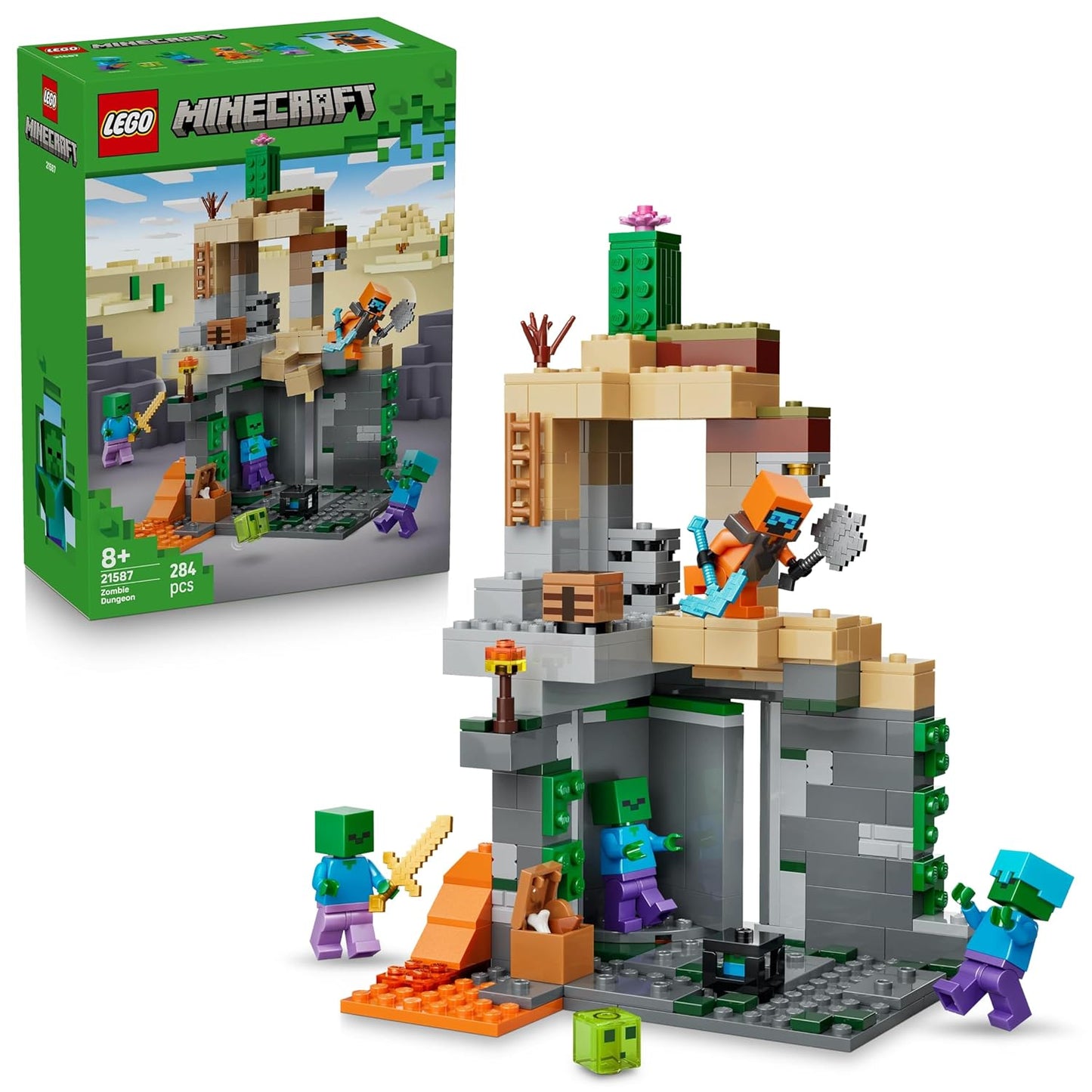 LEGO Minecraft Zombie Dungeon - Pretend Play Building Toy  21587